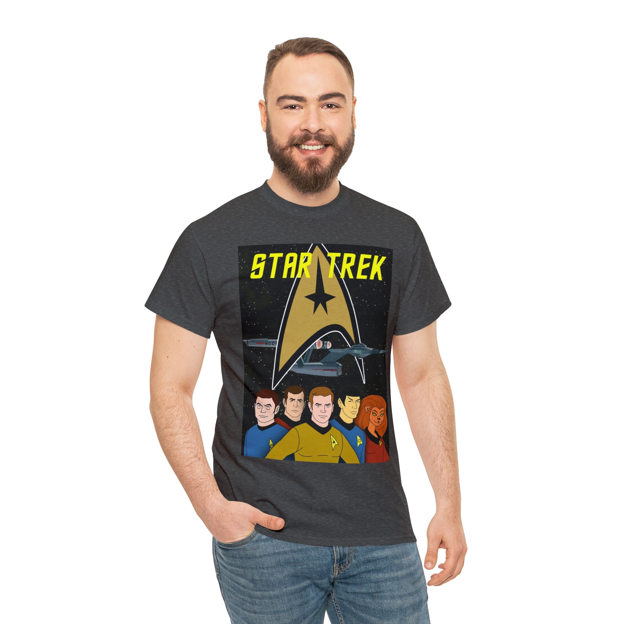 Star Trek Cartoon- Unisex Heavy Cotton T-Shirt - Creations by Chris and Carlos